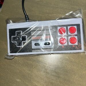 Classic Gaming Controller with Red and Black Buttons